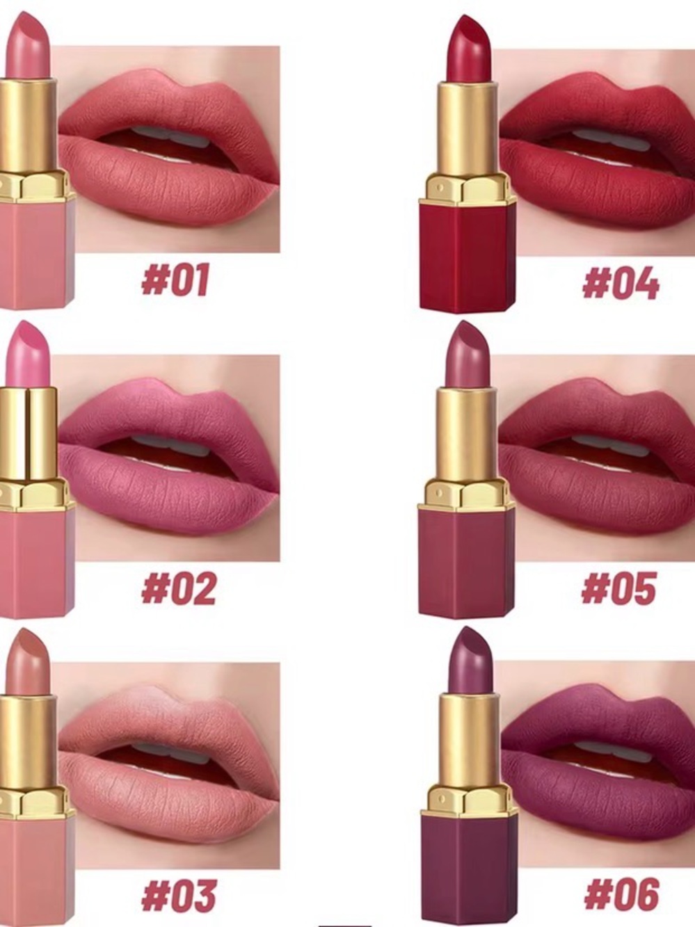 6- Color Matte Lipstick Set - Picture 4 of 7